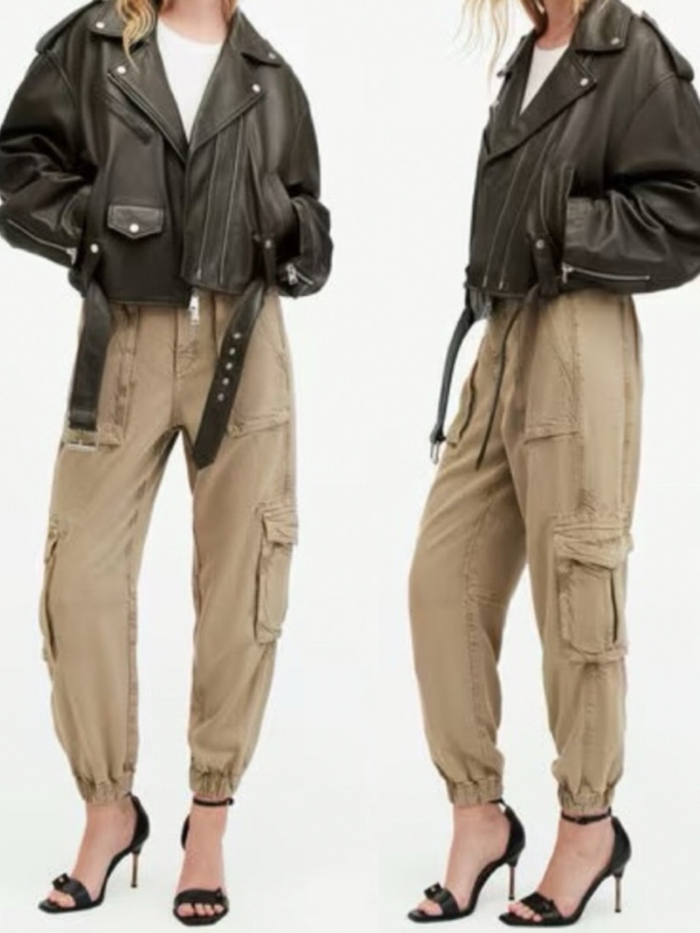 AllSaints "Frieda Denim Trouser" Cargo Jogger SZ 2